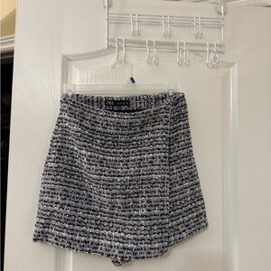 Zara Women's High Waist Tweed Skort